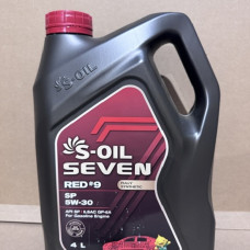 Масло моторное S-OIL 7  RED  #9  SP  5W30  (4л), синтетика (1/4)
